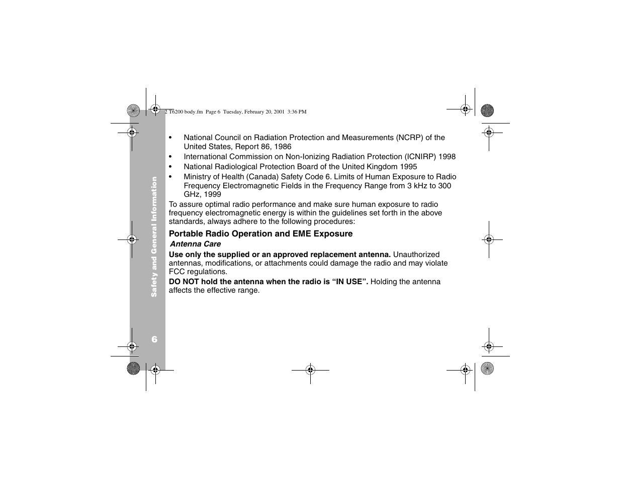 Motorola T6200 User Manual | Page 8 / 70