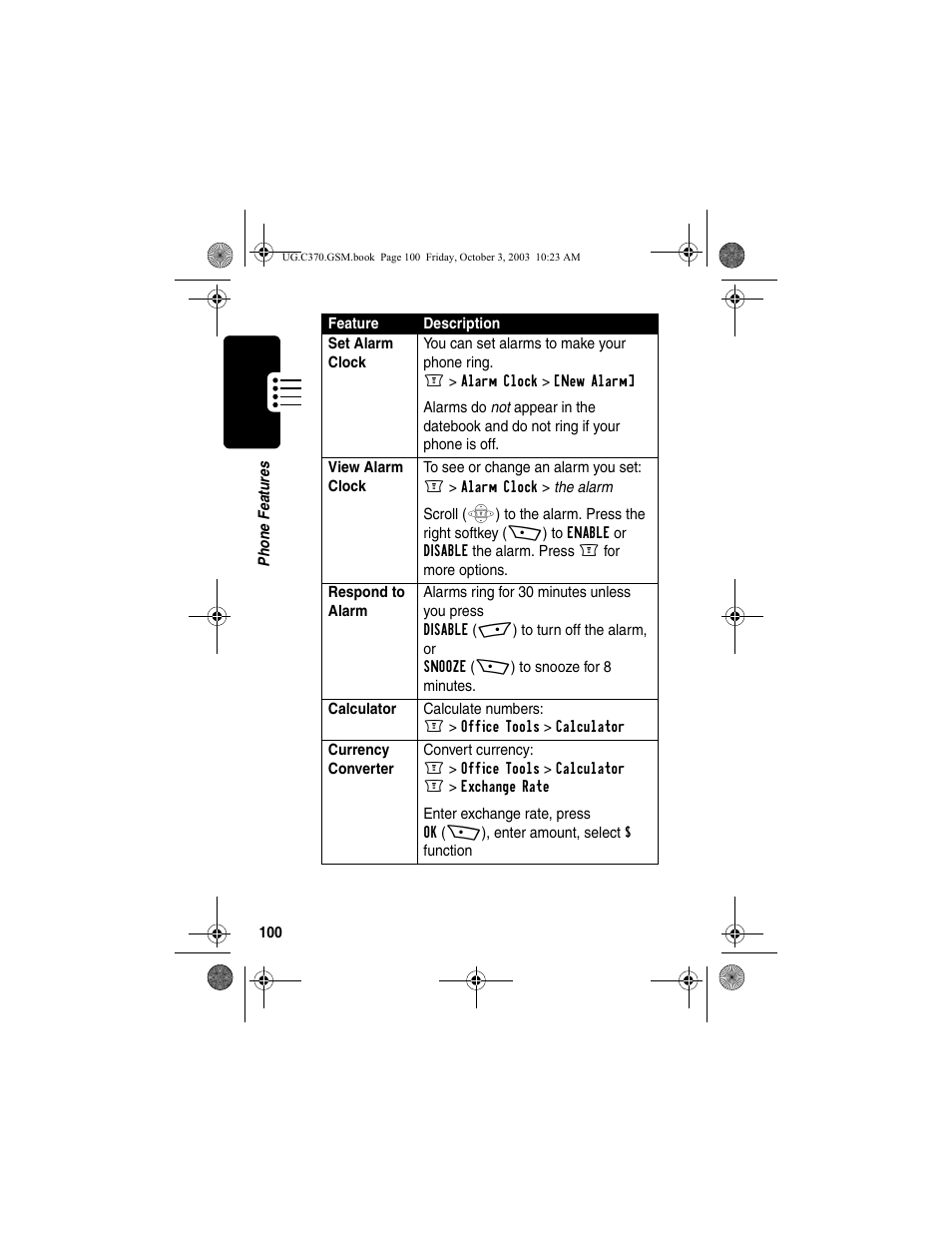 Motorola C370 Series User Manual | Page 102 / 132
