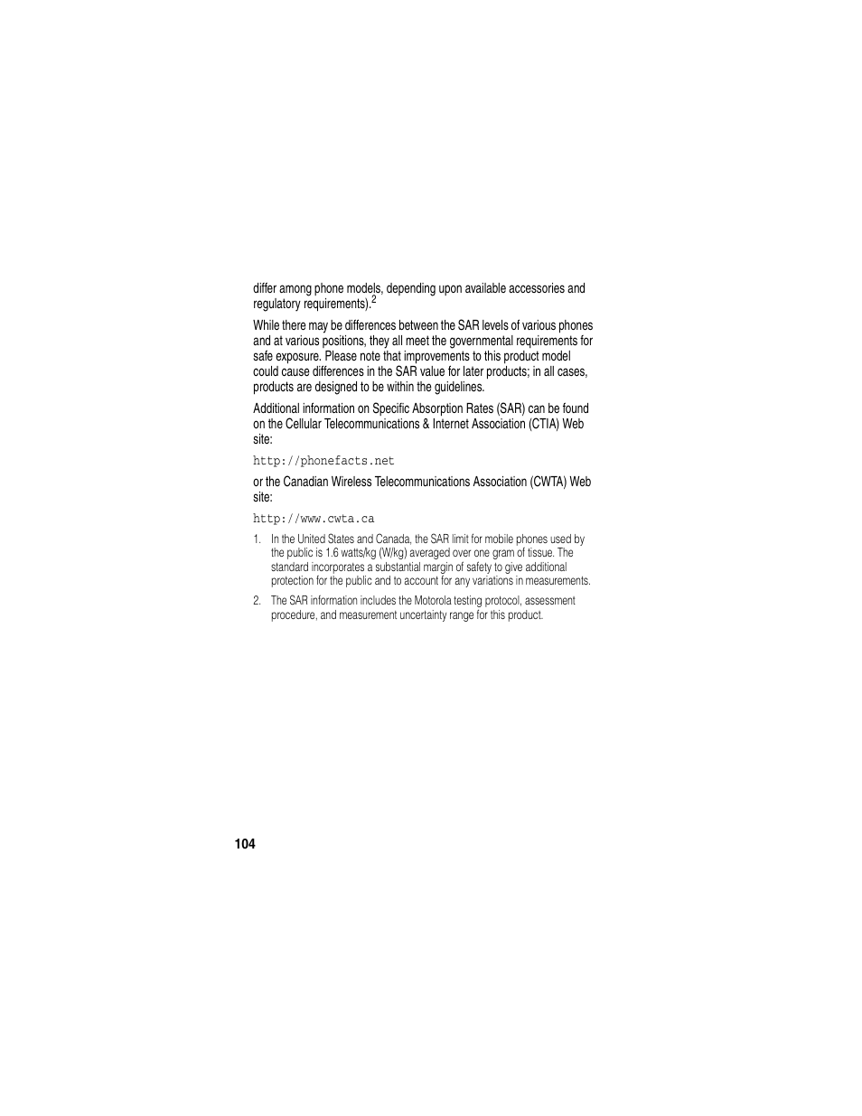 Motorola C370 Series User Manual | Page 106 / 132