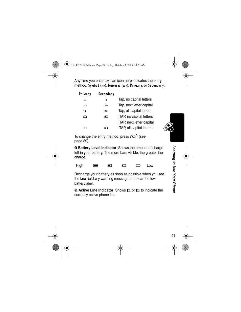 Motorola C370 Series User Manual | Page 29 / 132