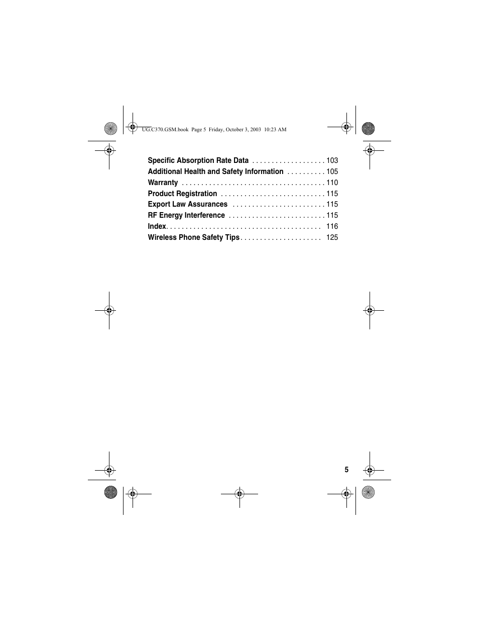 Motorola C370 Series User Manual | Page 7 / 132