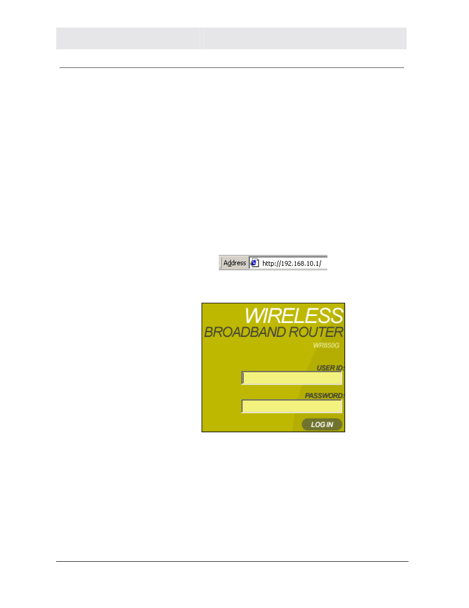 Configure your wireless security settings, Logging in | Motorola WR850G User Manual | Page 31 / 93