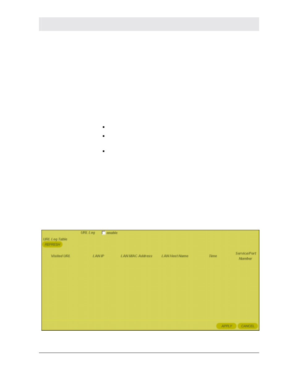 Parental control ˚ url log | Motorola WR850G User Manual | Page 59 / 93