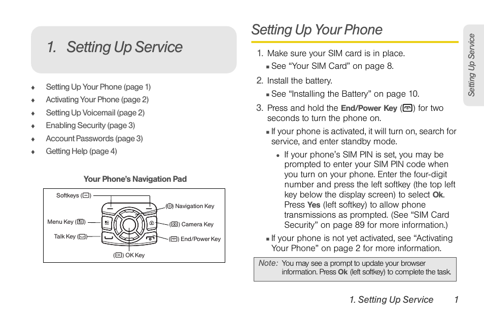 Setting up service, Setting up your phone | Motorola BRUTE NNTN7794C User Manual | Page 11 / 193