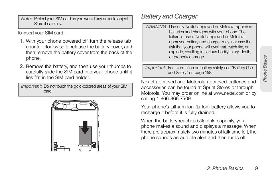 Battery and charger | Motorola BRUTE NNTN7794C User Manual | Page 19 / 193