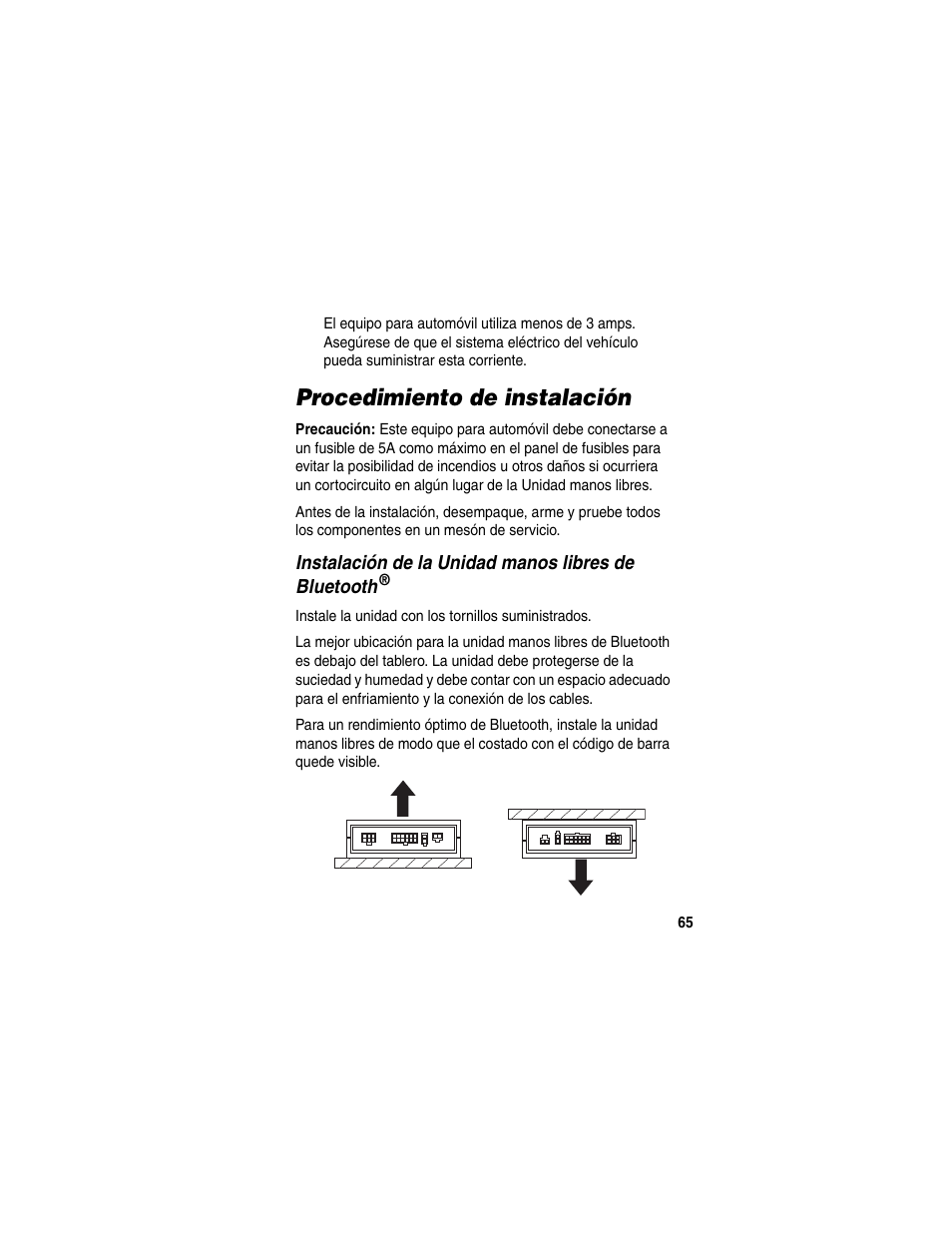 Procedimiento de instalación | Motorola HF850 User Manual | Page 67 / 90