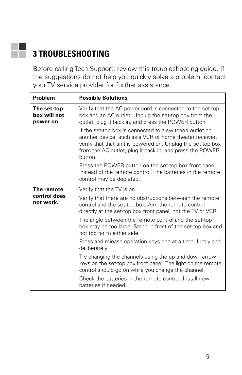 3 troubleshooting | Motorola VIP1200 User Manual | Page 25 / 27