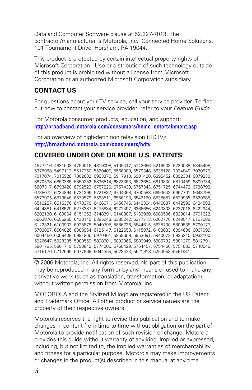 Motorola VIP1200 User Manual | Page 8 / 27