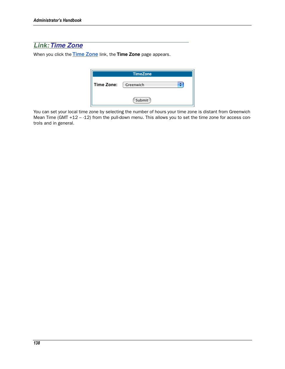 Link: time zone, Time zone | Motorola Netopia 3342N User Manual | Page 138 / 368