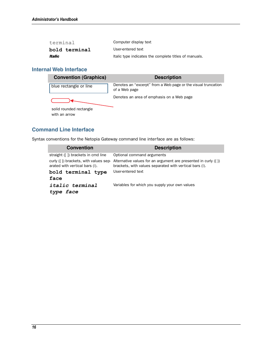 Internal web interface, Command line interface, Internal web interface command line interface | Motorola Netopia 3342N User Manual | Page 16 / 368