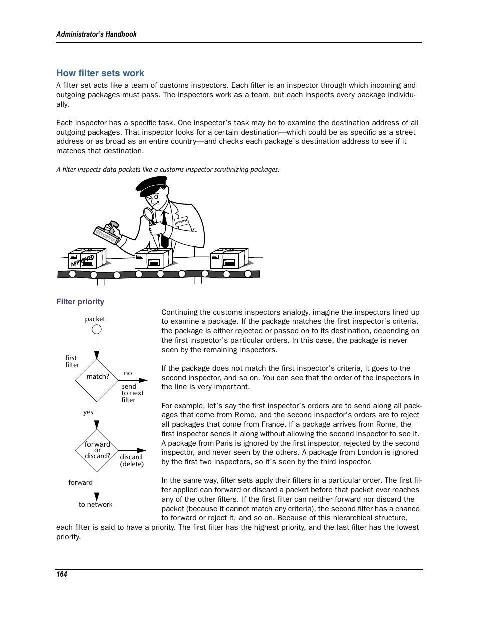 How filter sets work, Filter priority, How ﬁlter sets work | Motorola Netopia 3342N User Manual | Page 164 / 368