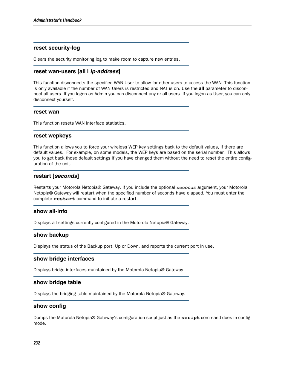 Motorola Netopia 3342N User Manual | Page 232 / 368