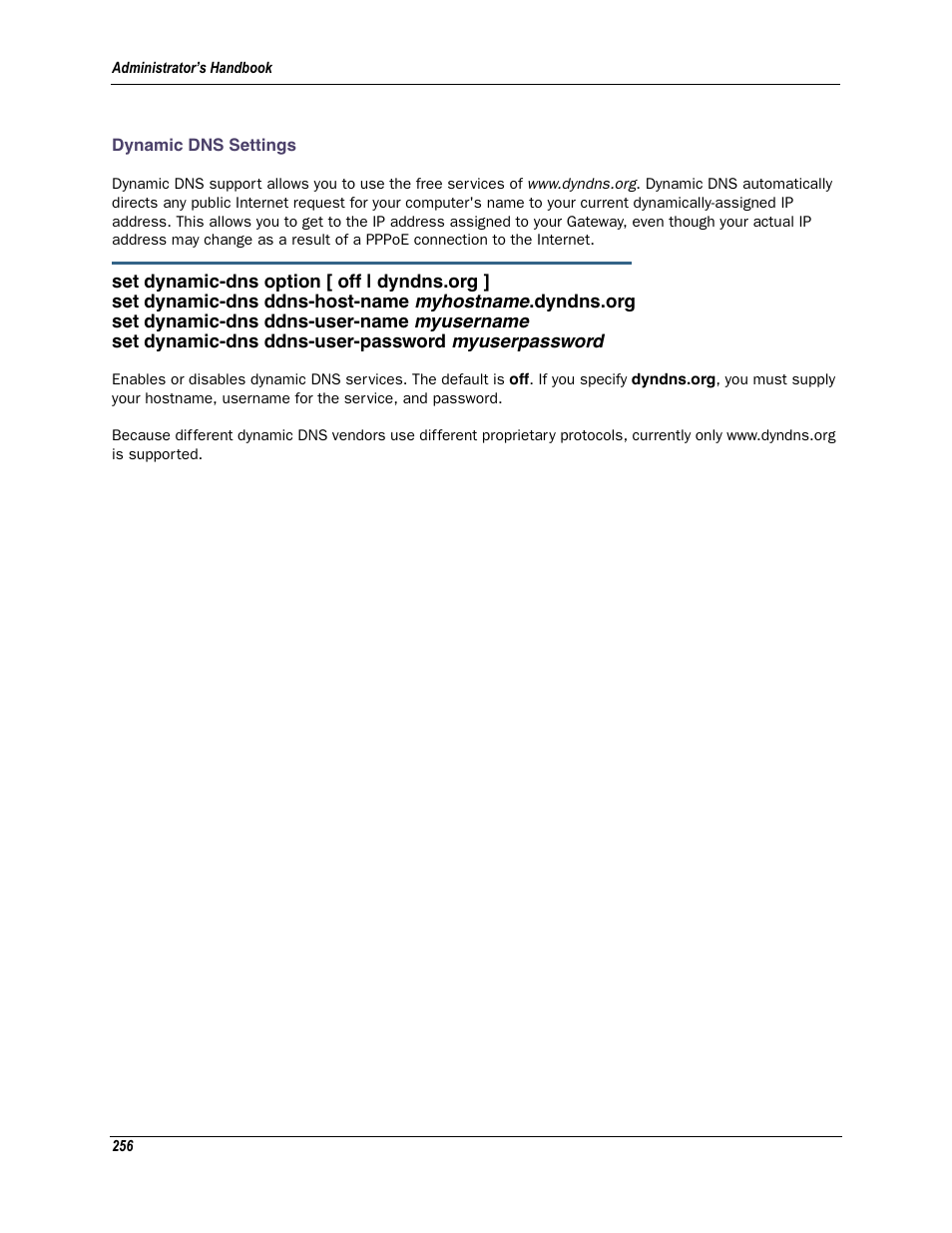 Dynamic dns settings | Motorola Netopia 3342N User Manual | Page 256 / 368