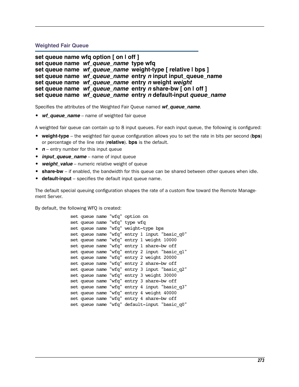 Weighted fair queue | Motorola Netopia 3342N User Manual | Page 273 / 368