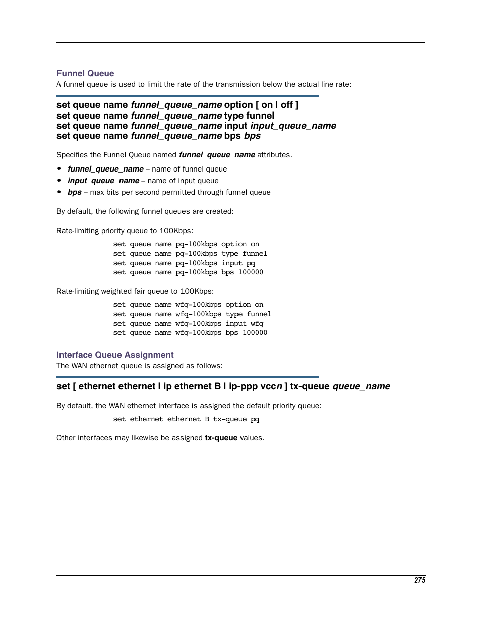 Funnel queue interface queue assignment | Motorola Netopia 3342N User Manual | Page 275 / 368