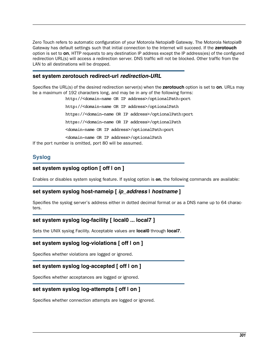 Syslog | Motorola Netopia 3342N User Manual | Page 301 / 368