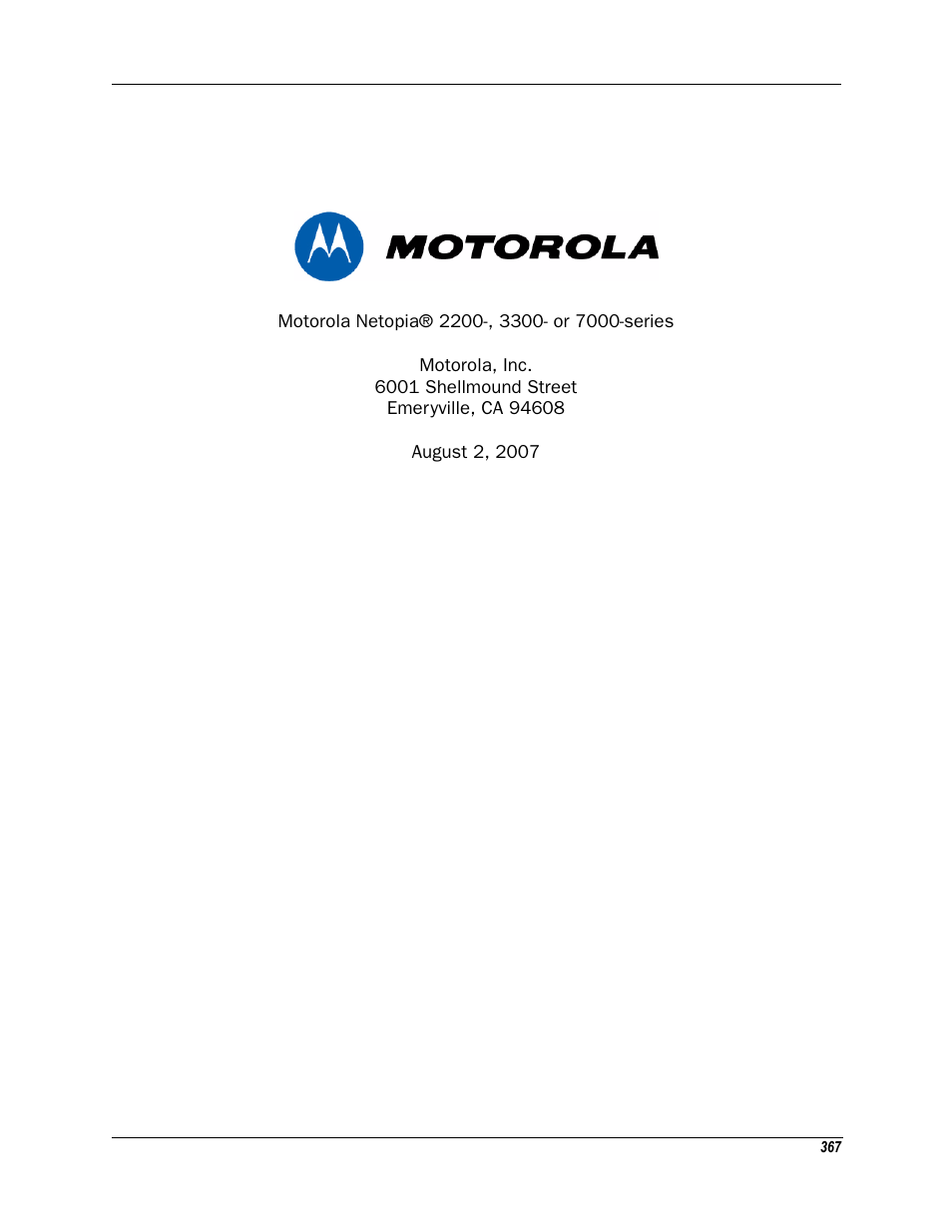 Motorola Netopia 3342N User Manual | Page 367 / 368