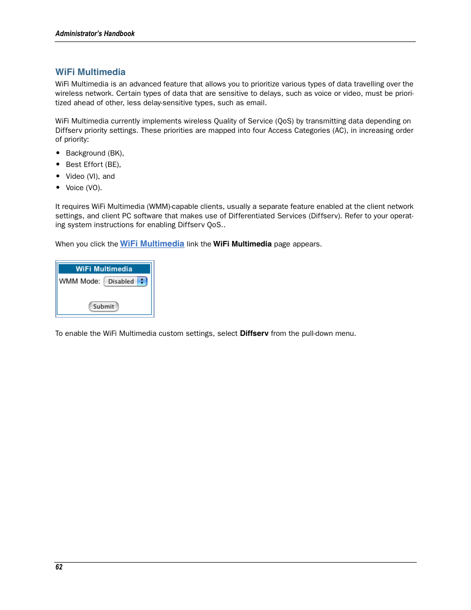 Wifi multimedia | Motorola Netopia 3342N User Manual | Page 62 / 368
