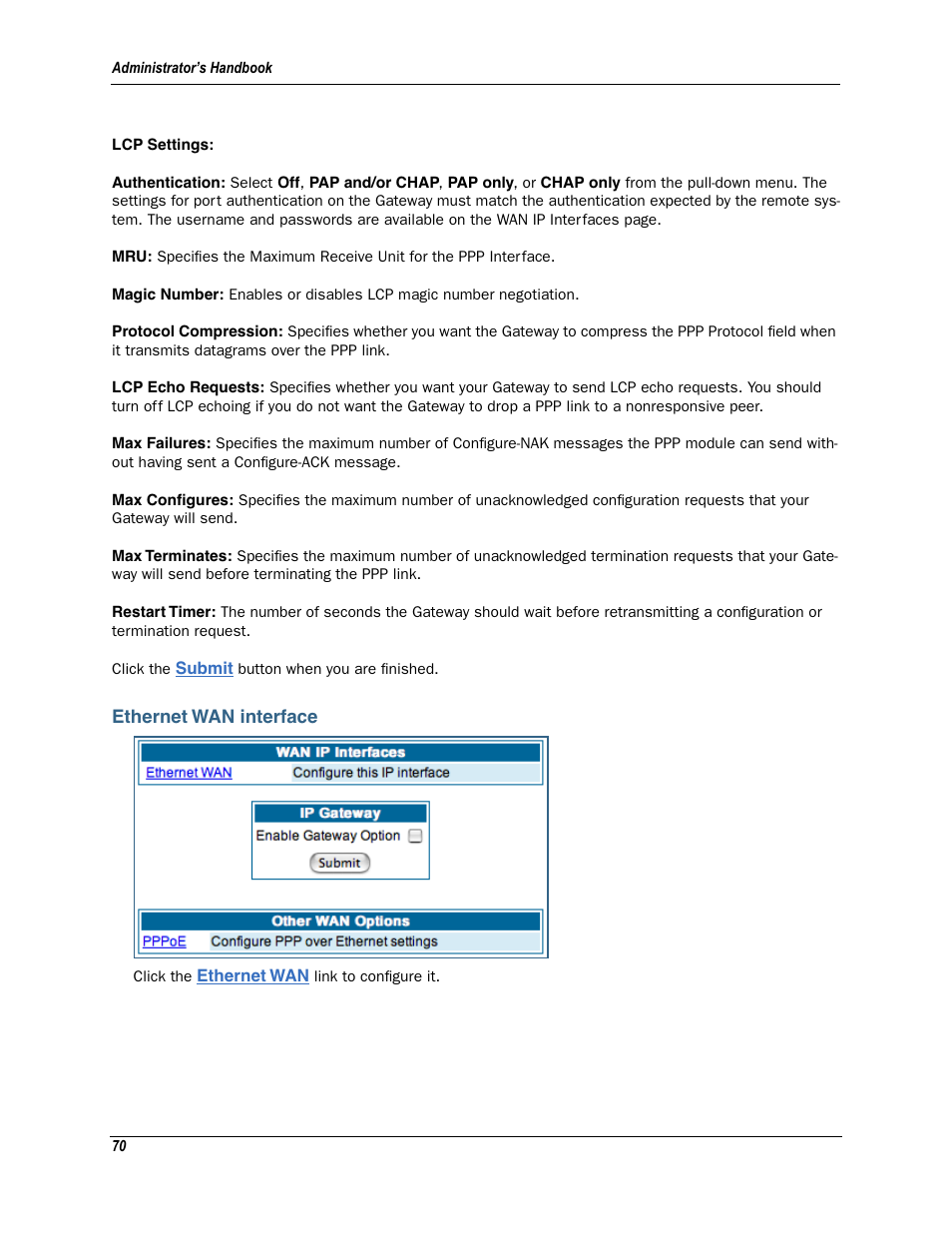 Ethernet wan interface | Motorola Netopia 3342N User Manual | Page 70 / 368