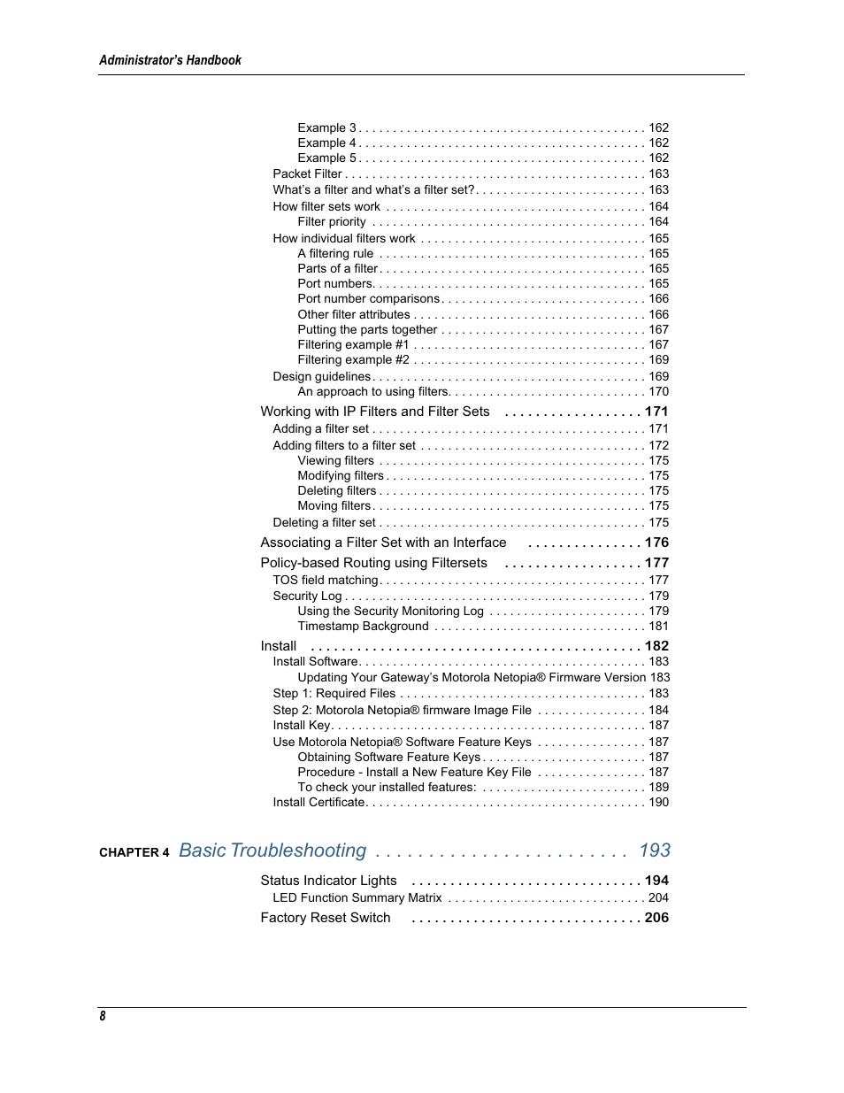 Basic troubleshooting | Motorola Netopia 3342N User Manual | Page 8 / 368