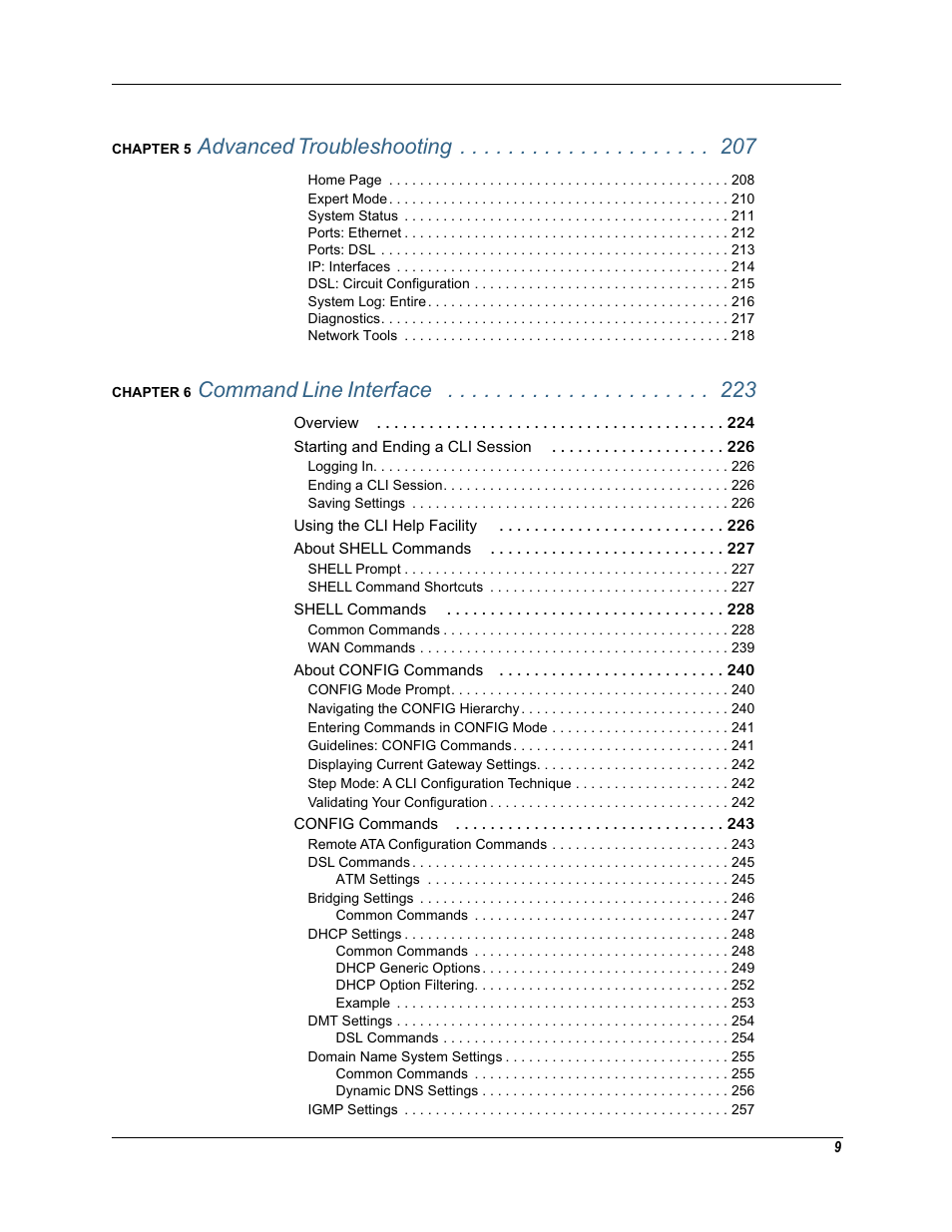 Advanced troubleshooting, Command line interface | Motorola Netopia 3342N User Manual | Page 9 / 368