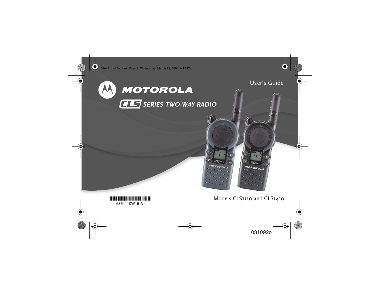 Motorola CLS1110 User Manual | 60 pages