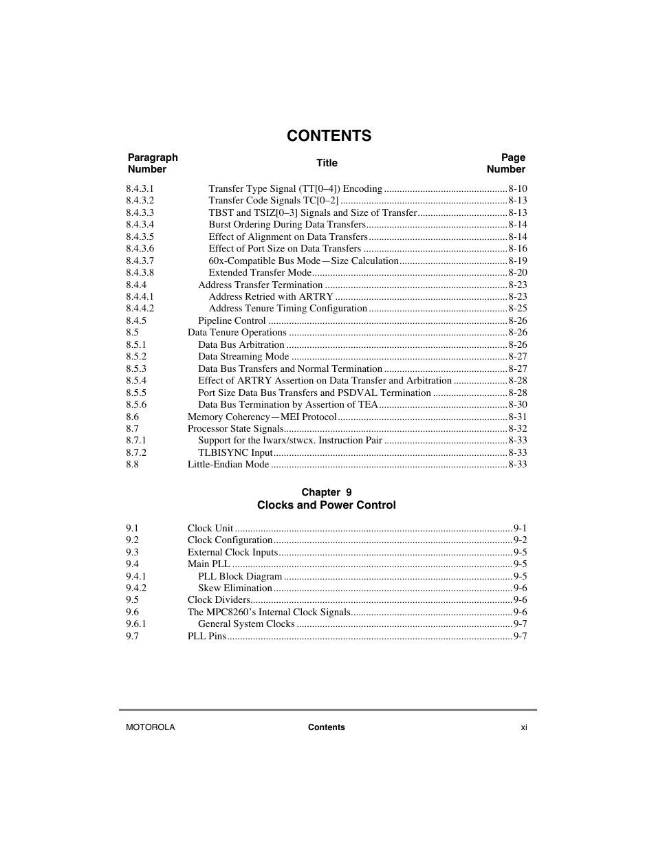 Motorola MPC8260 User Manual | Page 11 / 1006