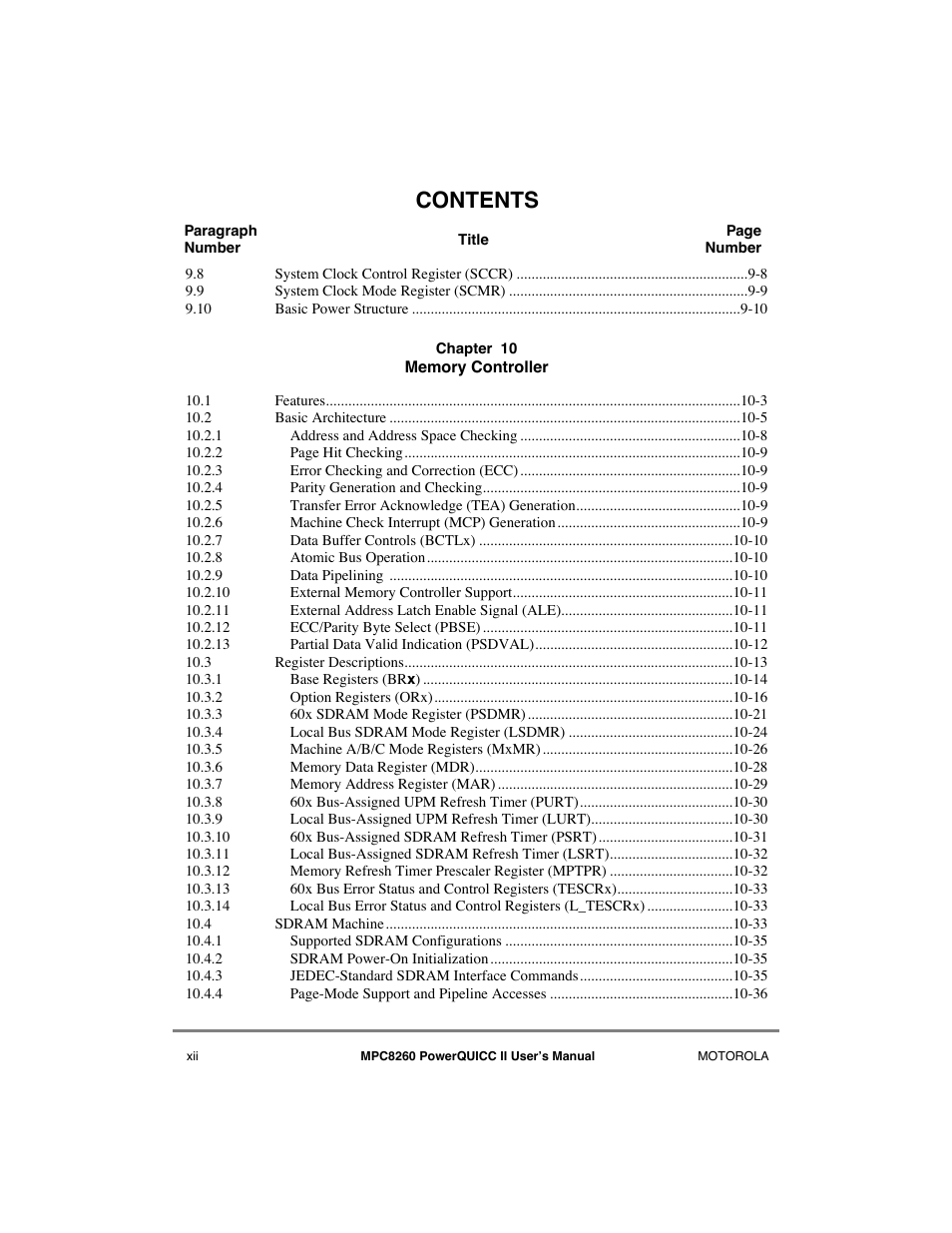 Motorola MPC8260 User Manual | Page 12 / 1006
