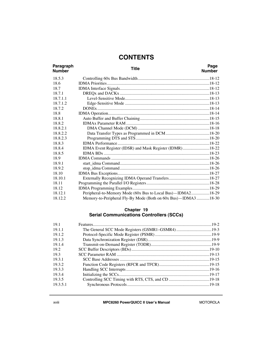 Motorola MPC8260 User Manual | Page 18 / 1006