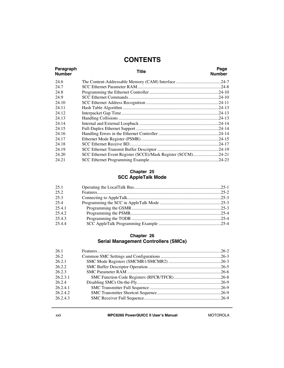 Motorola MPC8260 User Manual | Page 22 / 1006