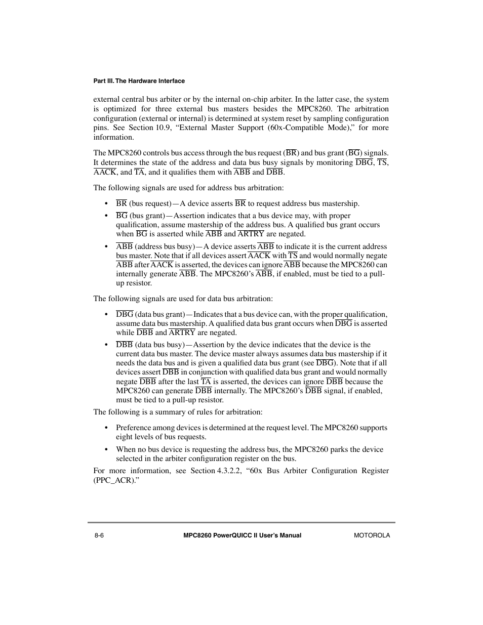 Motorola MPC8260 User Manual | Page 238 / 1006