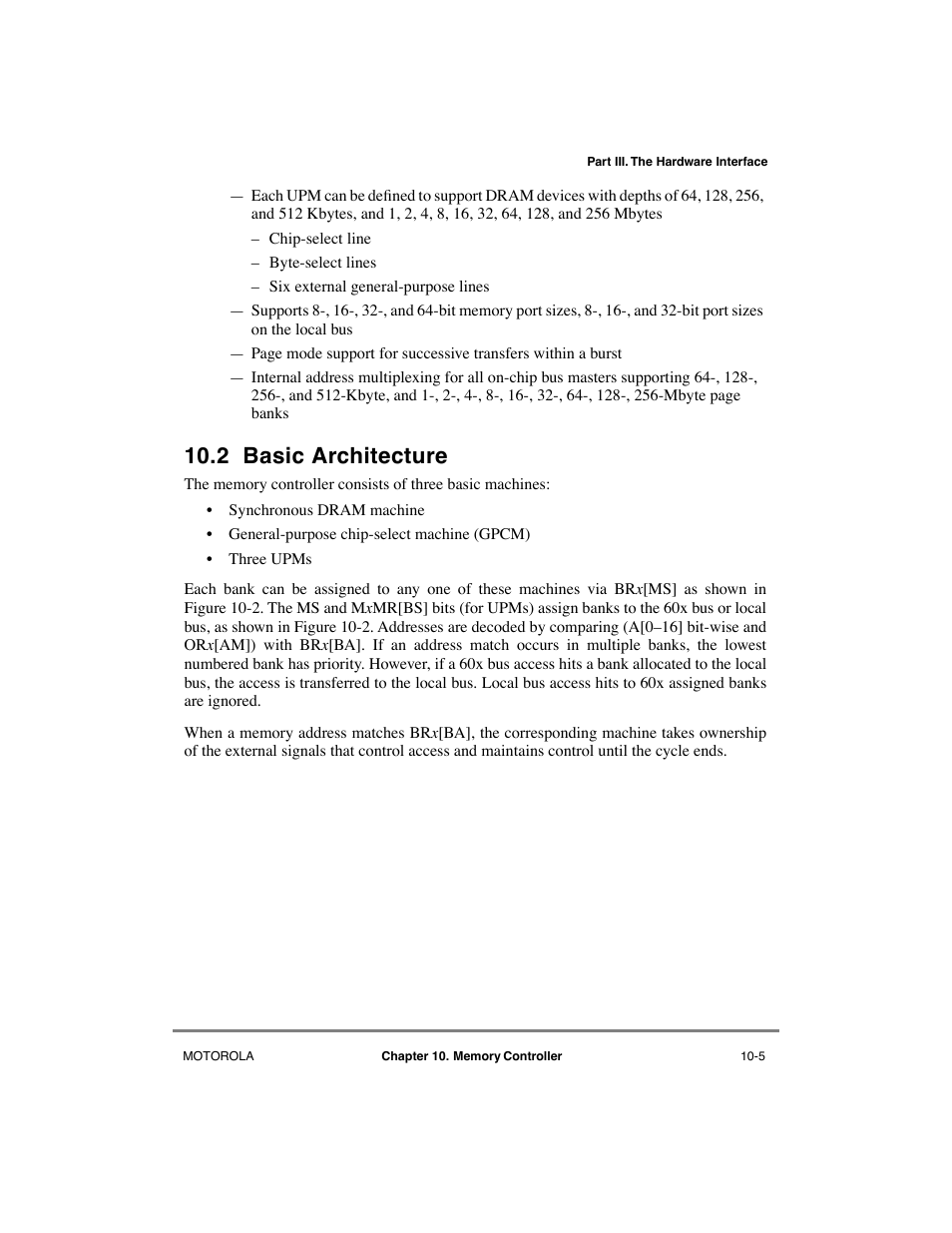 2 basic architecture, Basic architecture -5 | Motorola MPC8260 User Manual | Page 281 / 1006