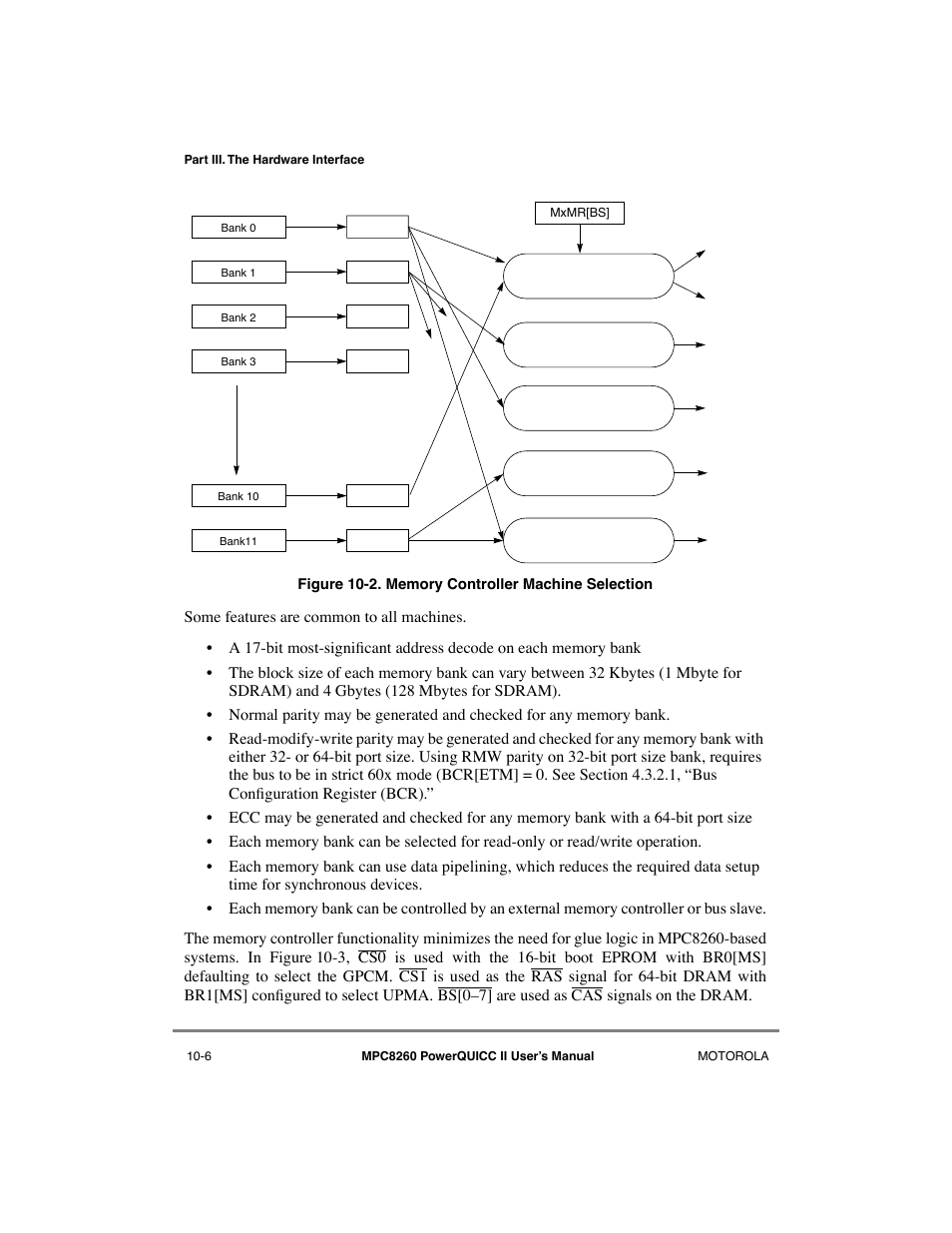 Memory controller machine selection -6 | Motorola MPC8260 User Manual | Page 282 / 1006
