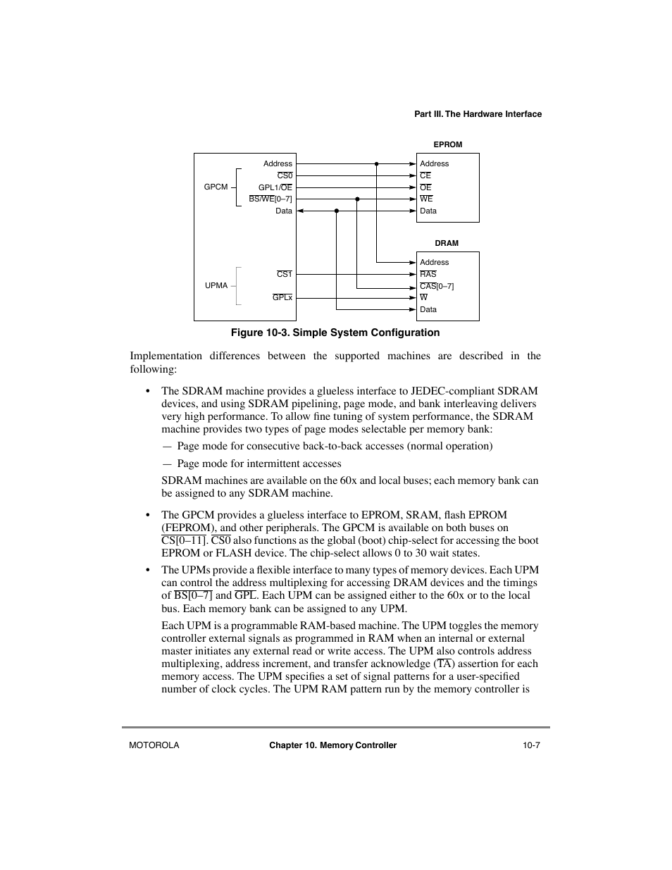 Simple system configuration -7 | Motorola MPC8260 User Manual | Page 283 / 1006