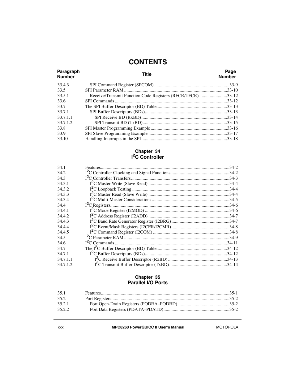 Motorola MPC8260 User Manual | Page 30 / 1006