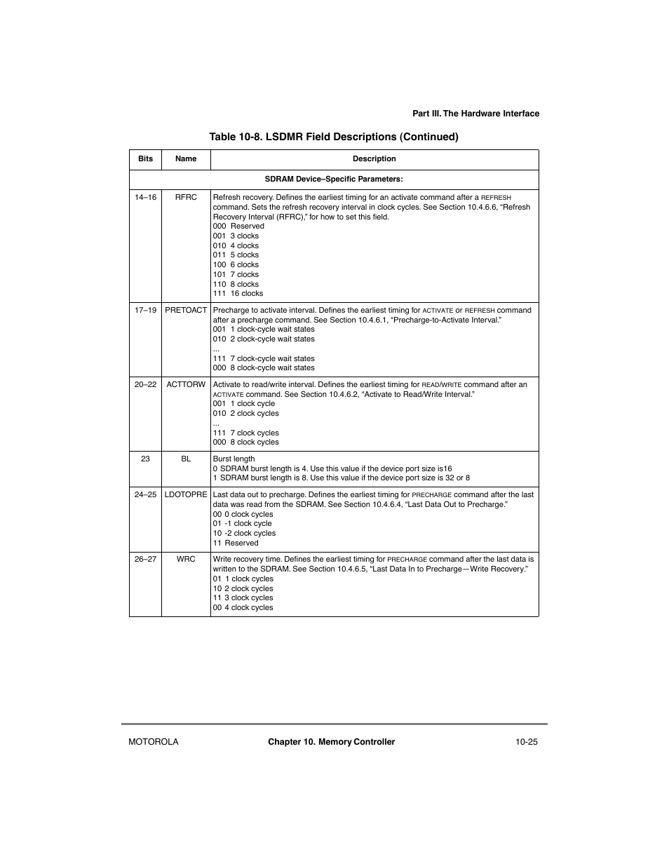 Motorola MPC8260 User Manual | Page 301 / 1006