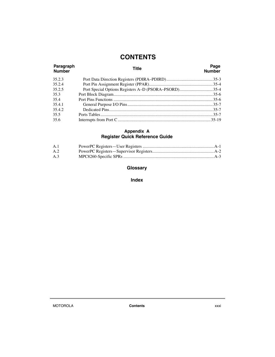 Motorola MPC8260 User Manual | Page 31 / 1006