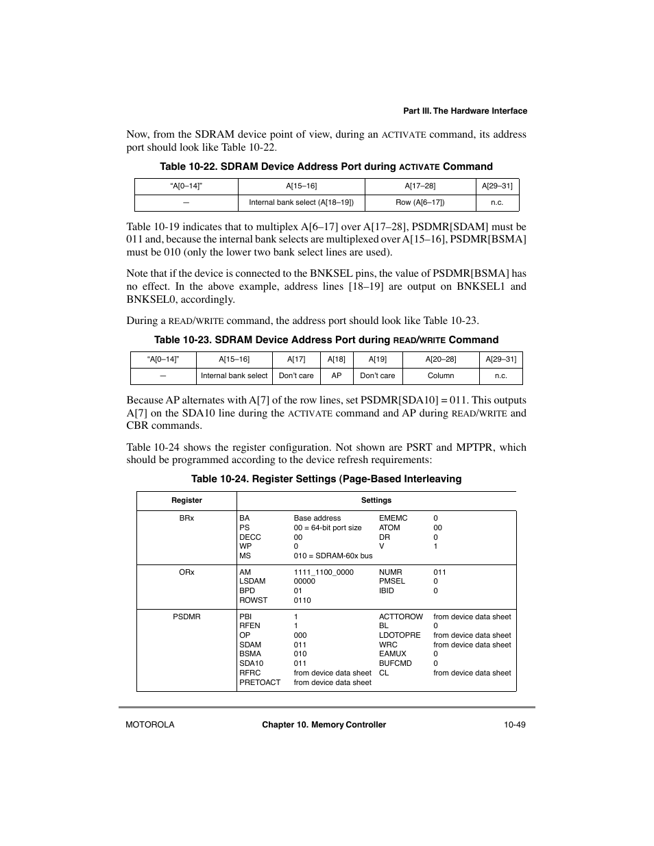 Command and ap during | Motorola MPC8260 User Manual | Page 325 / 1006