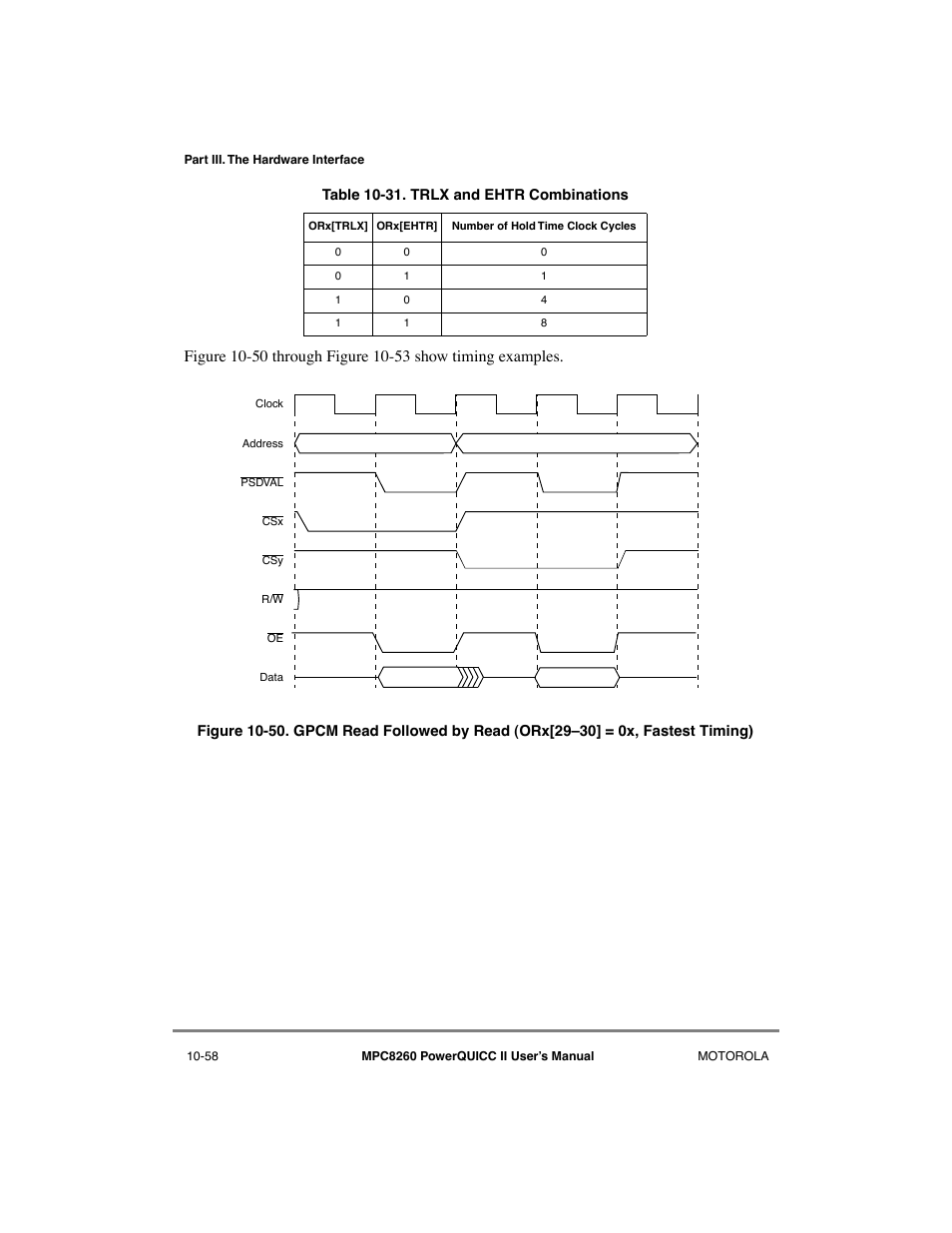 Trlx and ehtr combinations -58 | Motorola MPC8260 User Manual | Page 334 / 1006