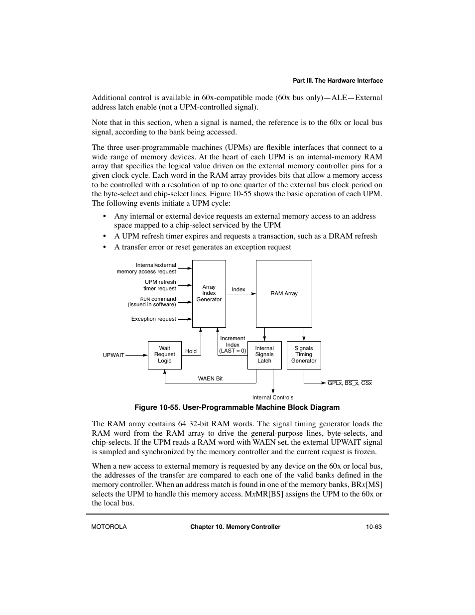 User-programmable machine block diagram -63 | Motorola MPC8260 User Manual | Page 339 / 1006