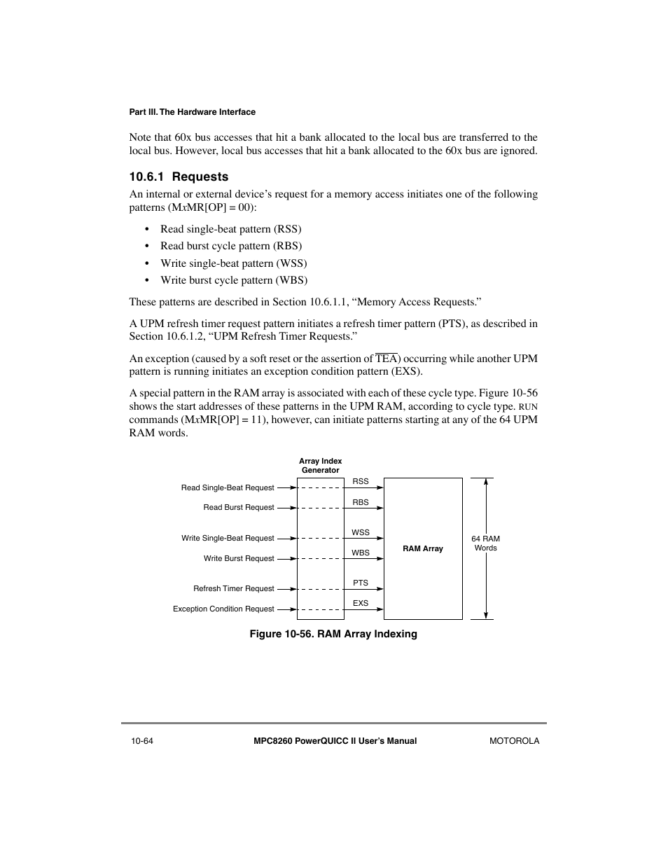 1 requests, Requests -64, Ram array indexing -64 | Motorola MPC8260 User Manual | Page 340 / 1006