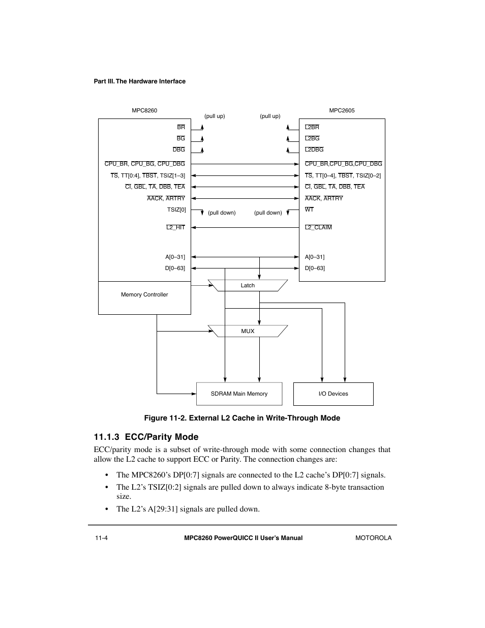 3 ecc/parity mode, Ecc/parity mode -4, External l2 cache in write-through mode -4 | Motorola MPC8260 User Manual | Page 386 / 1006