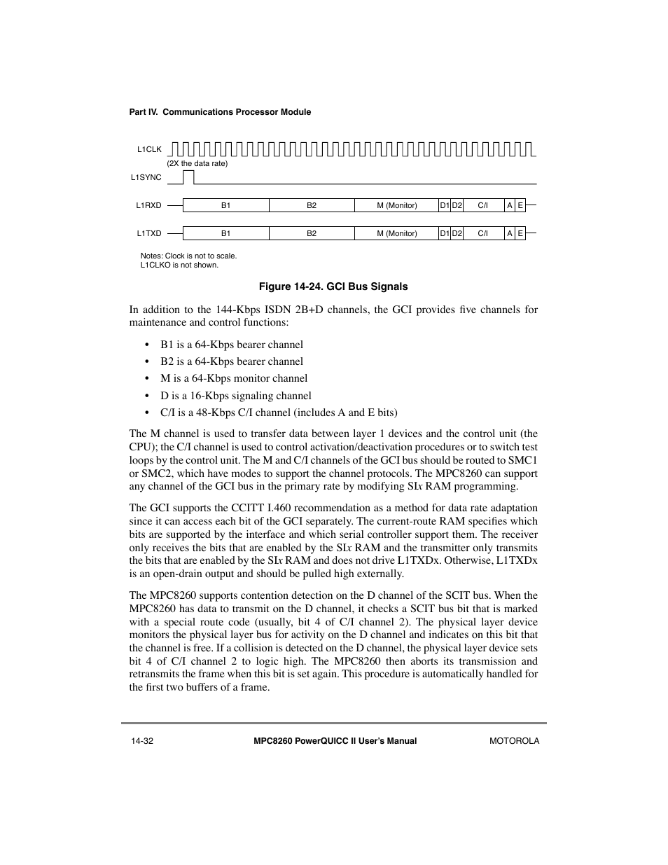 Gci bus signals -32 | Motorola MPC8260 User Manual | Page 486 / 1006