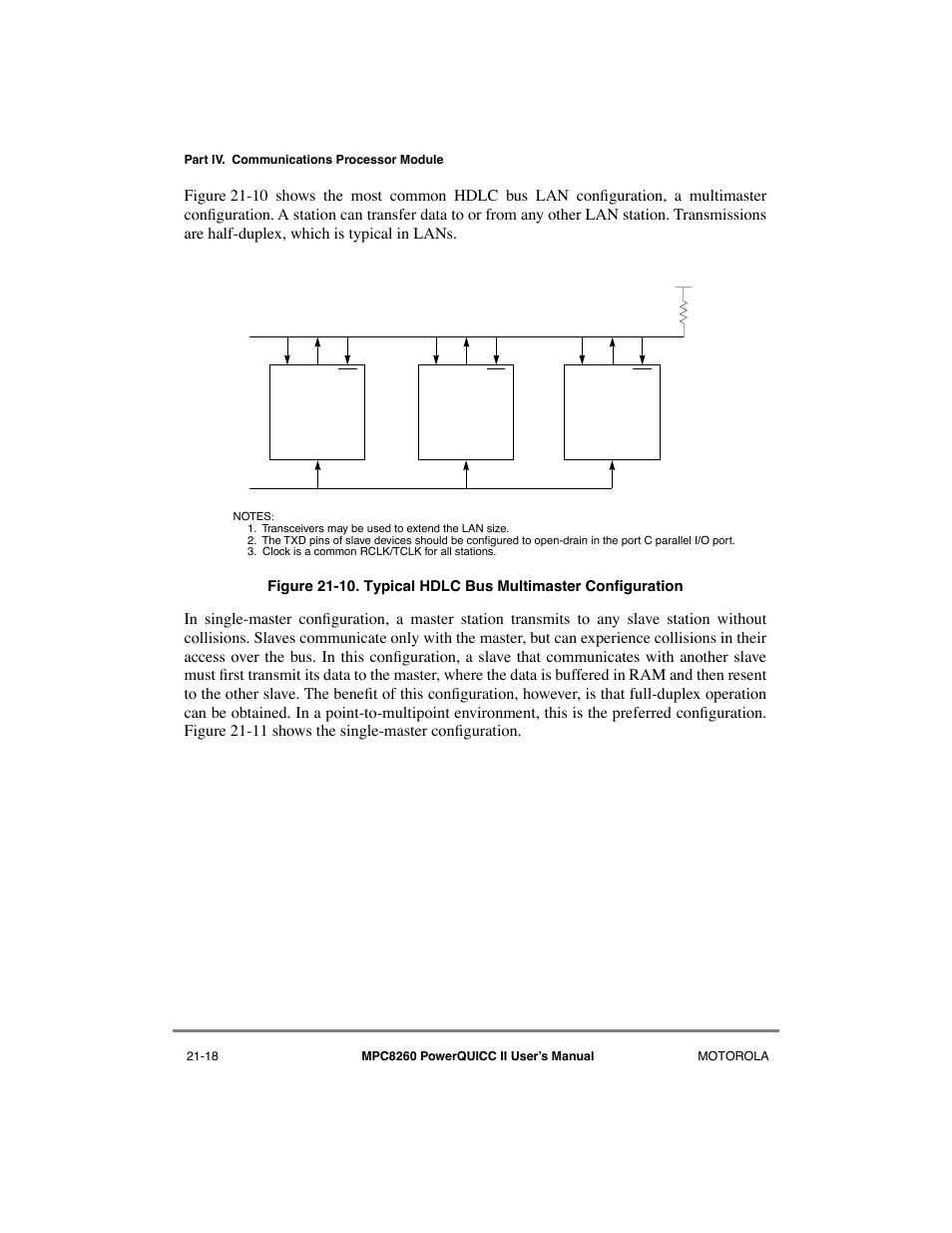 Typical hdlc bus multimaster configuration -18 | Motorola MPC8260 User Manual | Page 626 / 1006