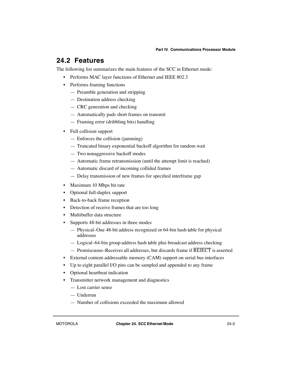 2 features, Features -3 | Motorola MPC8260 User Manual | Page 671 / 1006