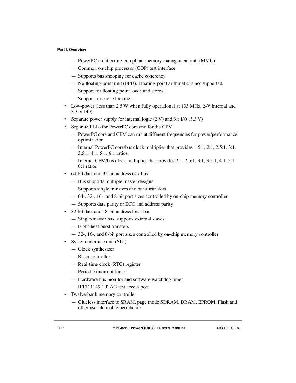 Motorola MPC8260 User Manual | Page 72 / 1006