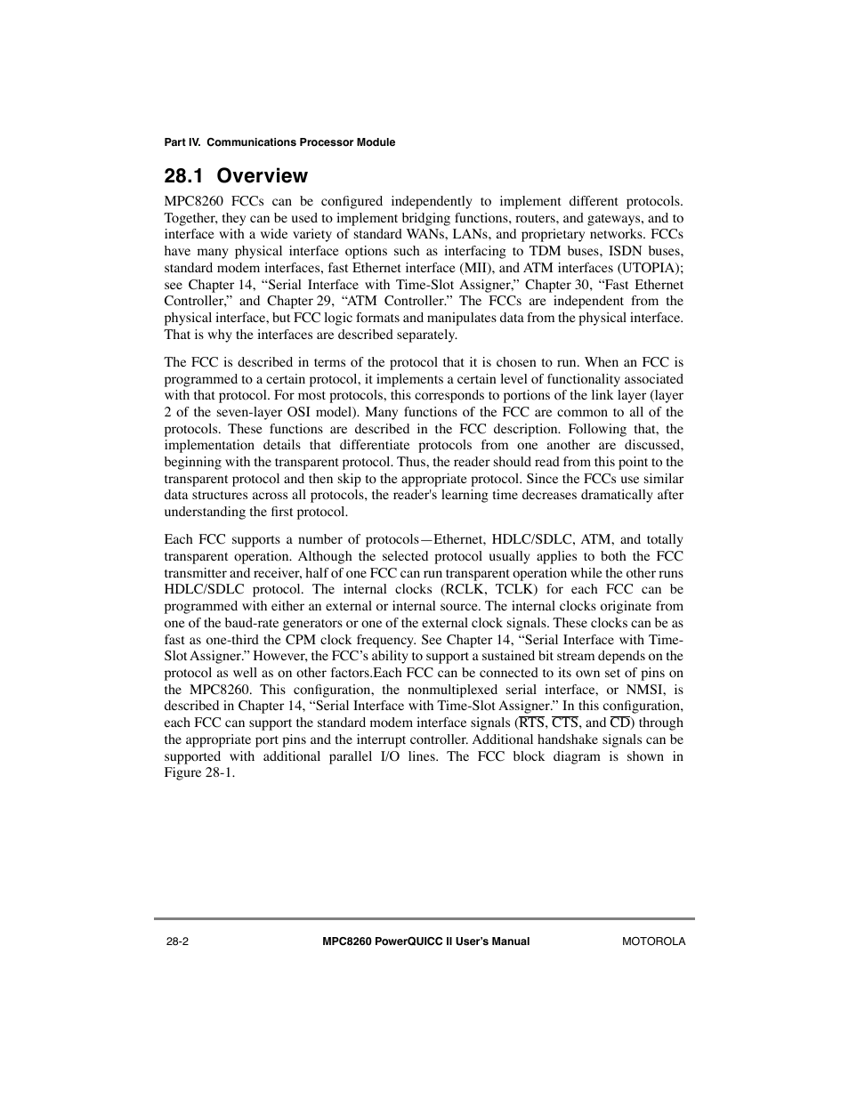 1 overview, Overview -2 | Motorola MPC8260 User Manual | Page 760 / 1006