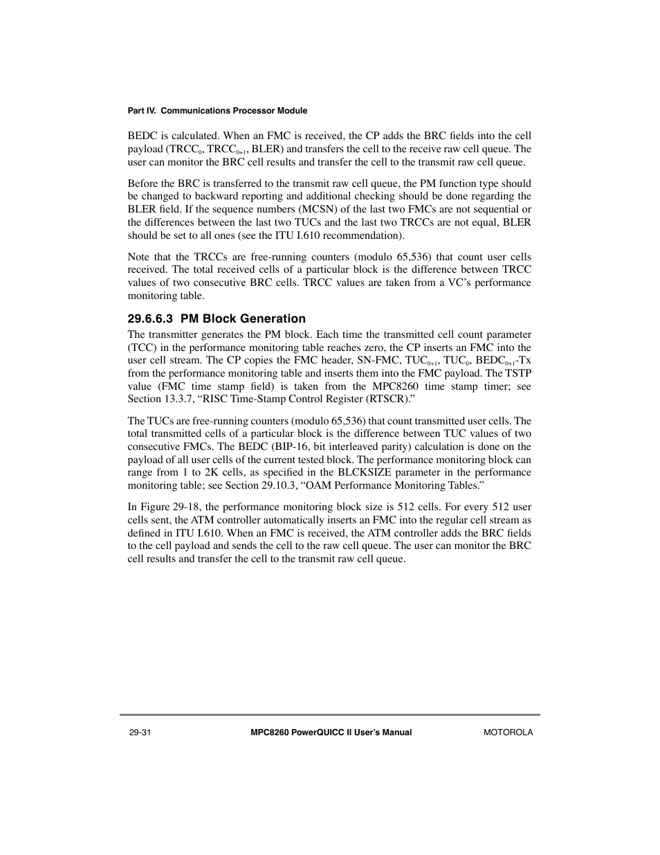 3 pm block generation, Pm block generation -31 | Motorola MPC8260 User Manual | Page 811 / 1006