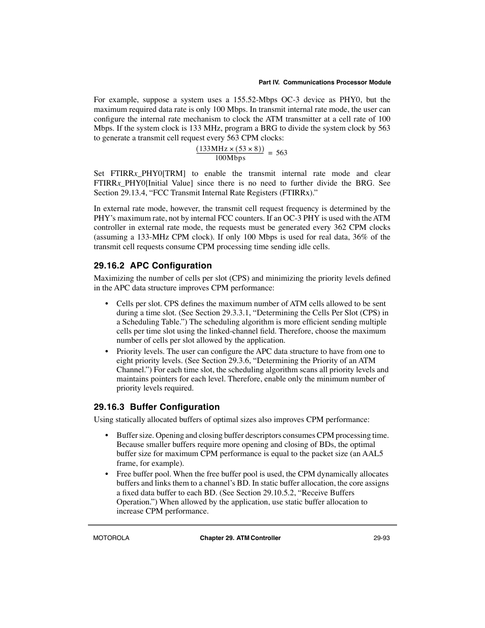 2 apc configuration, 3 buffer configuration, Apc configuration -93 | Buffer configuration -93 | Motorola MPC8260 User Manual | Page 873 / 1006