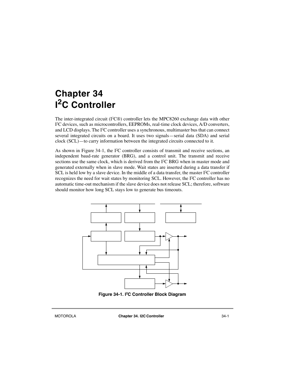 Chapter34 i2c controller, Chapter 34, òi2c controller, Chapter 34 i | C controller | Motorola MPC8260 User Manual | Page 943 / 1006